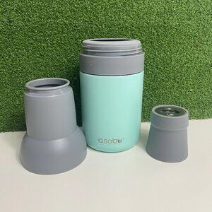 Asobu Beer Bottle & Can Koozie For 12oz Bottle Vacuum Insulation Blue Teal